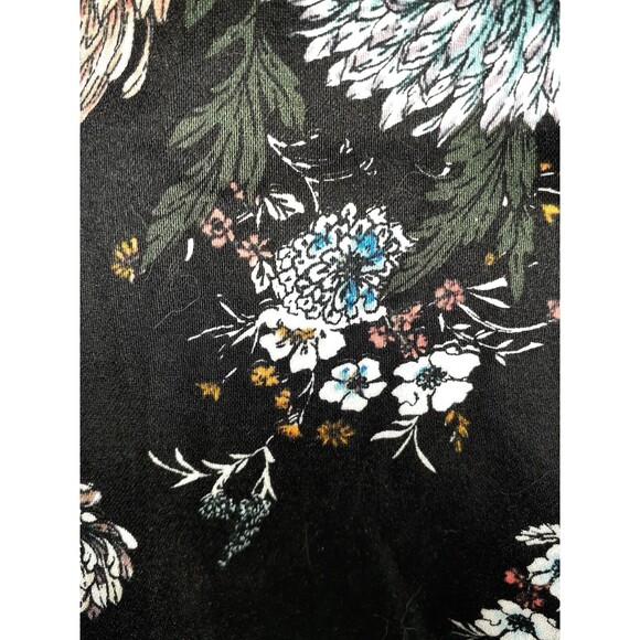 NEW TORRID Plus Size 10 10W A-Line Dress Black Blue Pink Floral Cap Sleeve - Picture 2 of 6